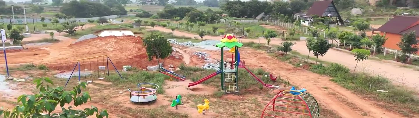 The estate play area and paths